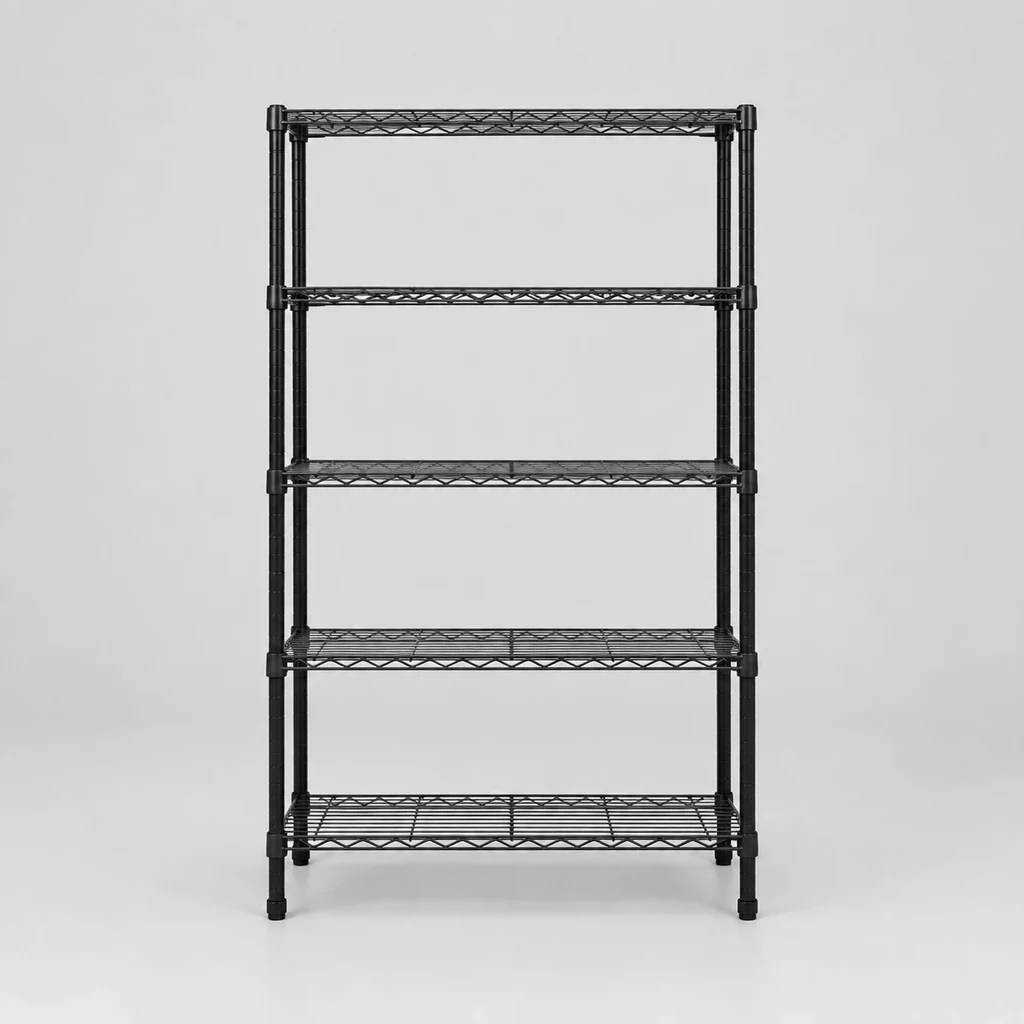 Five-tier steel wire shelving unit